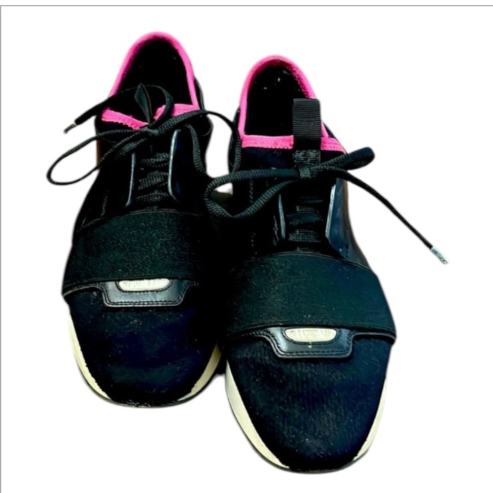 Leather Black Canvas Balenciaga Sneaker Size 38
